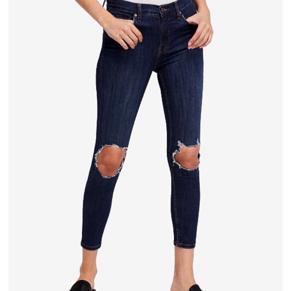 Free People Busted Knee Skinny Jean